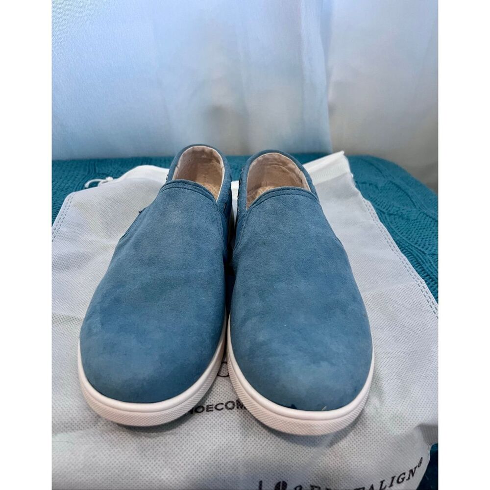 Spenco Orthotic Suede Water Repellent Slip-On Shoes Santa Blue Stone Size 6.5 - Picture 2 of 9
